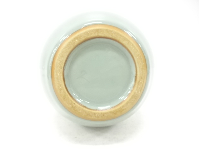  米沢久造　青磁　花入